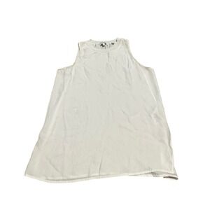 Vince Womens White Sleeveless Triacetate Ribbed Crew Neck Top VX81812042 Size S